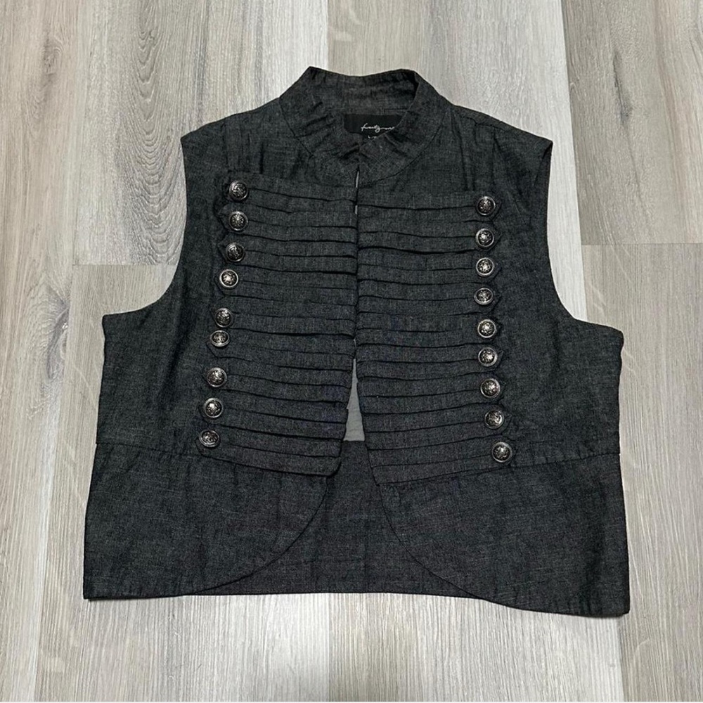 Charcoal Gray Military Vest